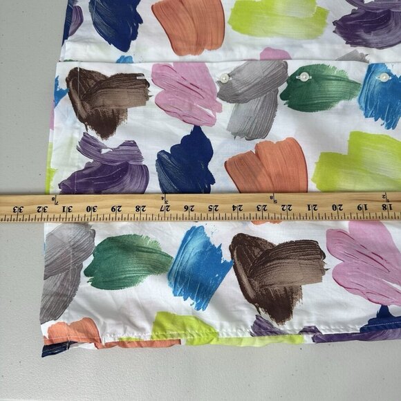 Paul Fredrick Classic Fit Shirt Mens Size L Tall Button up Short Sleeve White - Picture 8 of 8